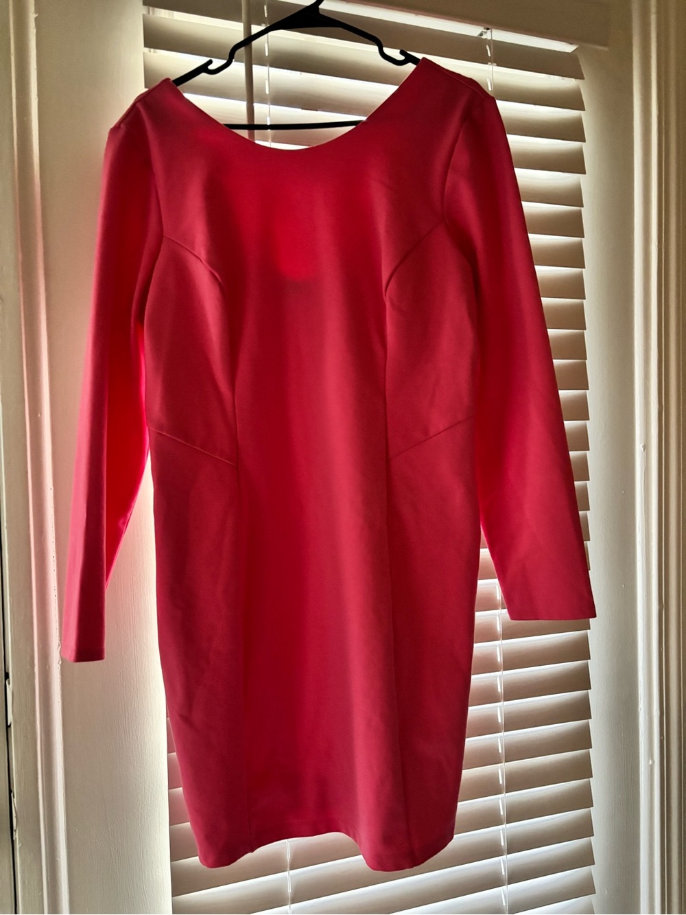 Jennifer Lopez Hot Pink Long-Sleeve Sheath Dress
